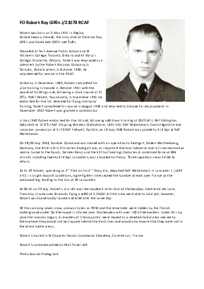 A preview of a PDF biography for Giffin, Robert Roy